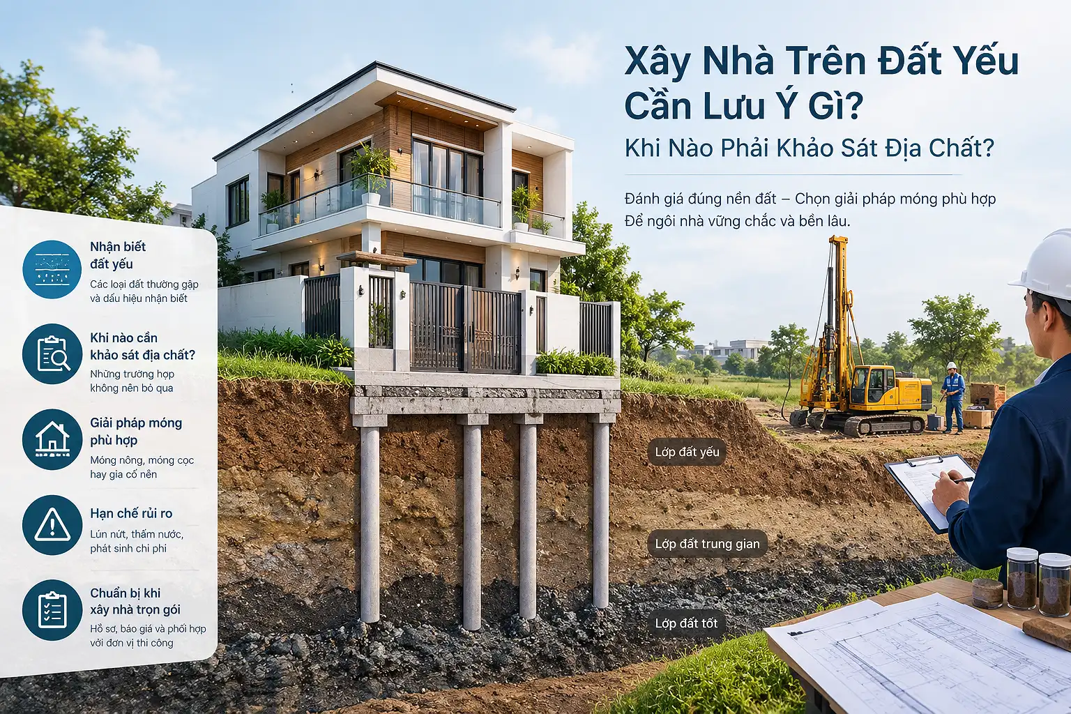 Xây Nhà Trên Đất Yếu Cần Lưu Ý Gì? Khi Nào Phải Khảo Sát Địa Chất?